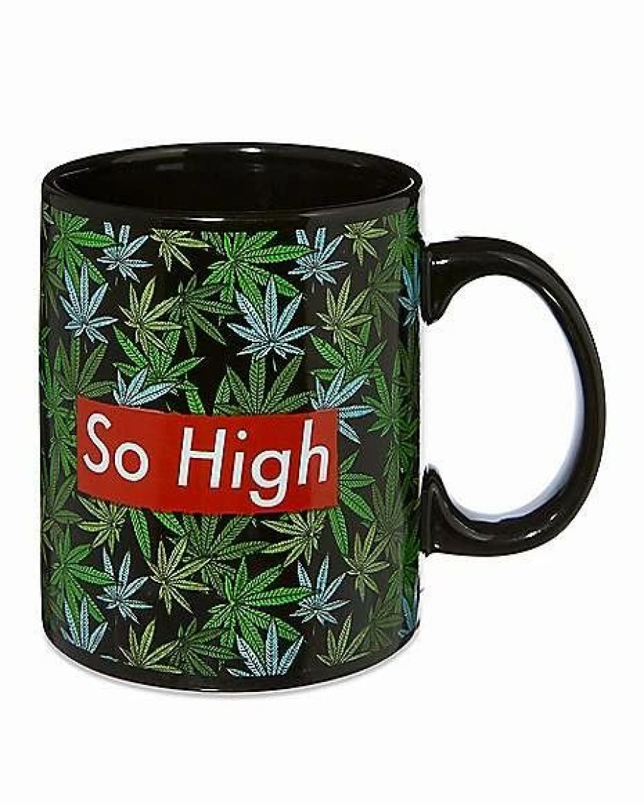 Coffee Mugs * Deals So High Weed Leaf Mug 20 Oz. Green