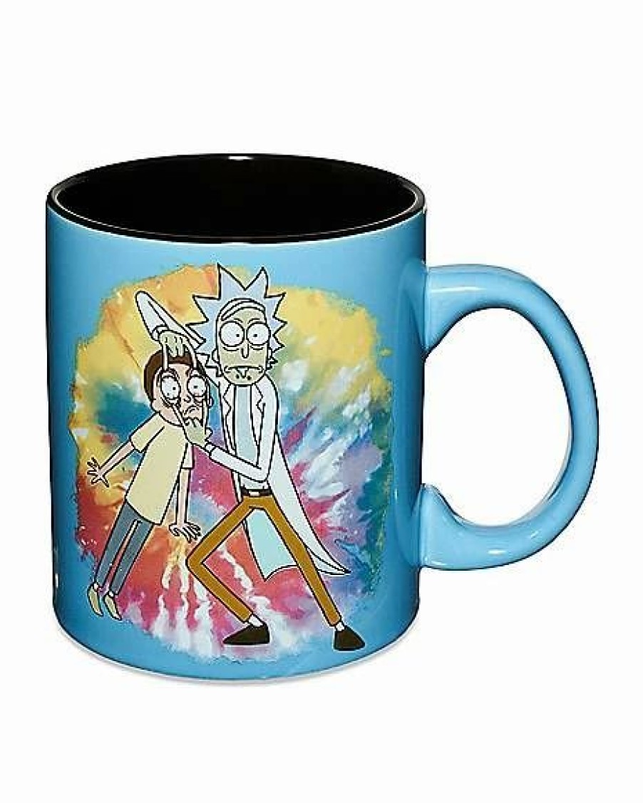 Television * Cheapest Rick And Morty Tie Dye Coffee Mug 20 Oz. Multi-Color