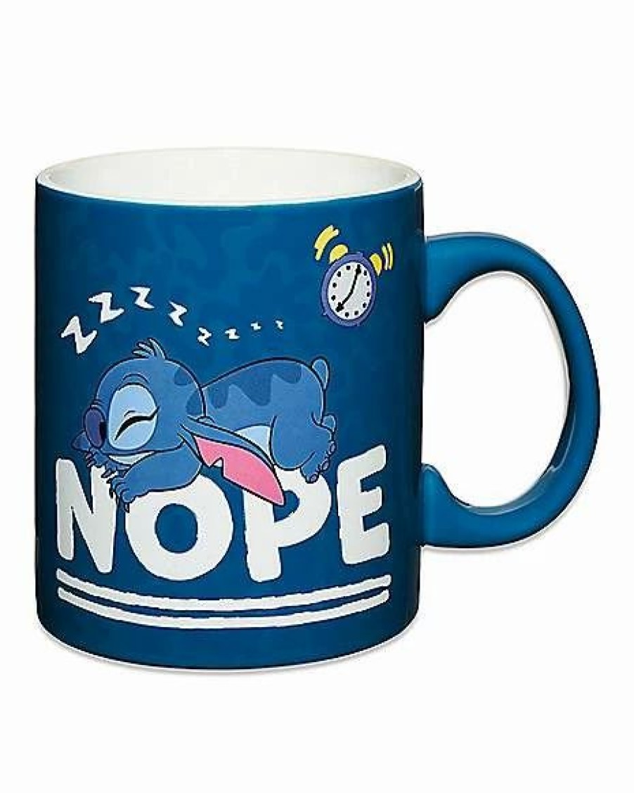 Movies * Best Pirce Sleeping Stitch Nope Coffee Mug Lilo & Stitch Blue