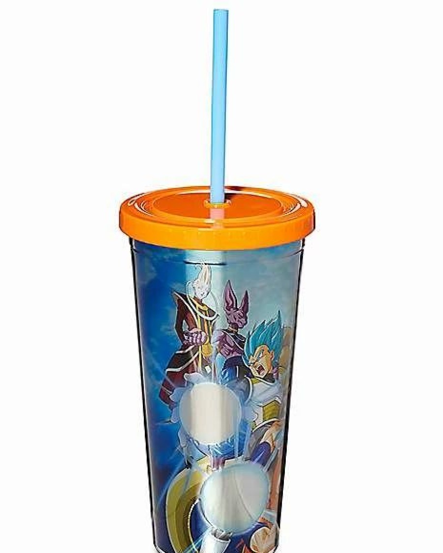 Anime * Outlet Dragon Ball Super Characters Cup With Straw 20 Oz. Blue