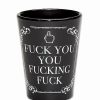 Shooters & Shot Glasses * New Fuck You Shot Glass 1.5 Oz. Black