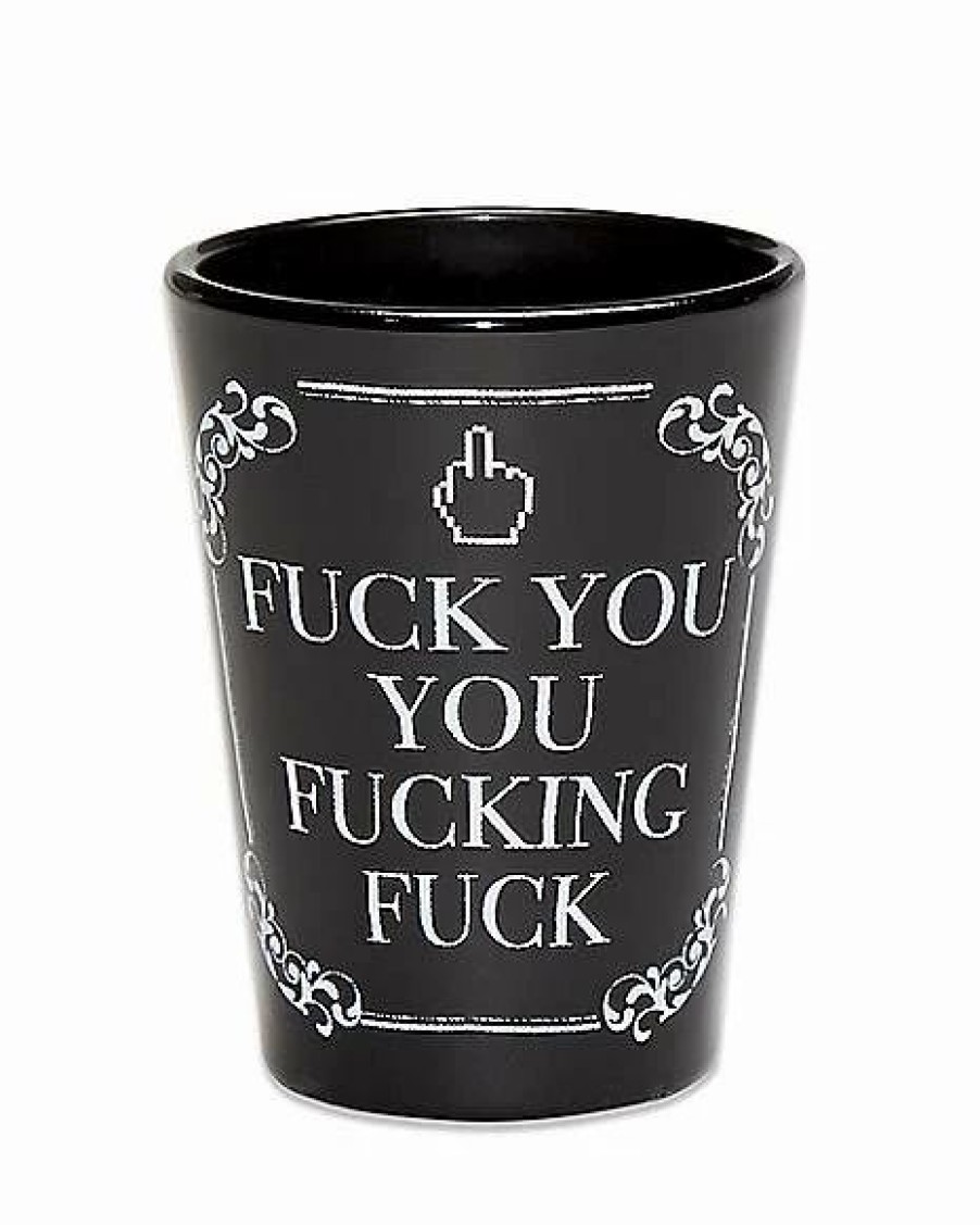 Shooters & Shot Glasses * New Fuck You Shot Glass 1.5 Oz. Black