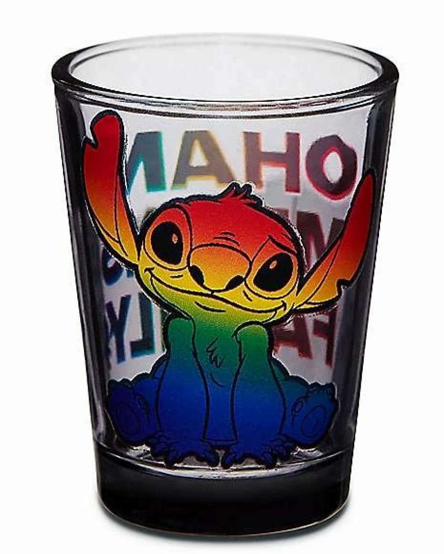 Movies * Deals Ohana Means Family Stitch Pride Mini Glass 1.5 Oz. Black