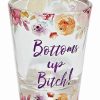 Christmas * Best Sale Floral Bottoms Up Bitch Shot Glass 2 Oz. Multi-Color