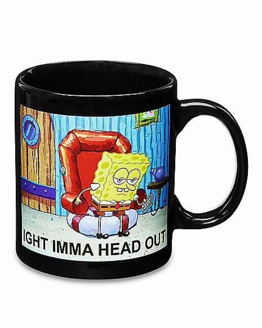 Television * Top 10 Imma Head Out Coffee Mug 20 Oz. Spongebob Squarepants Black