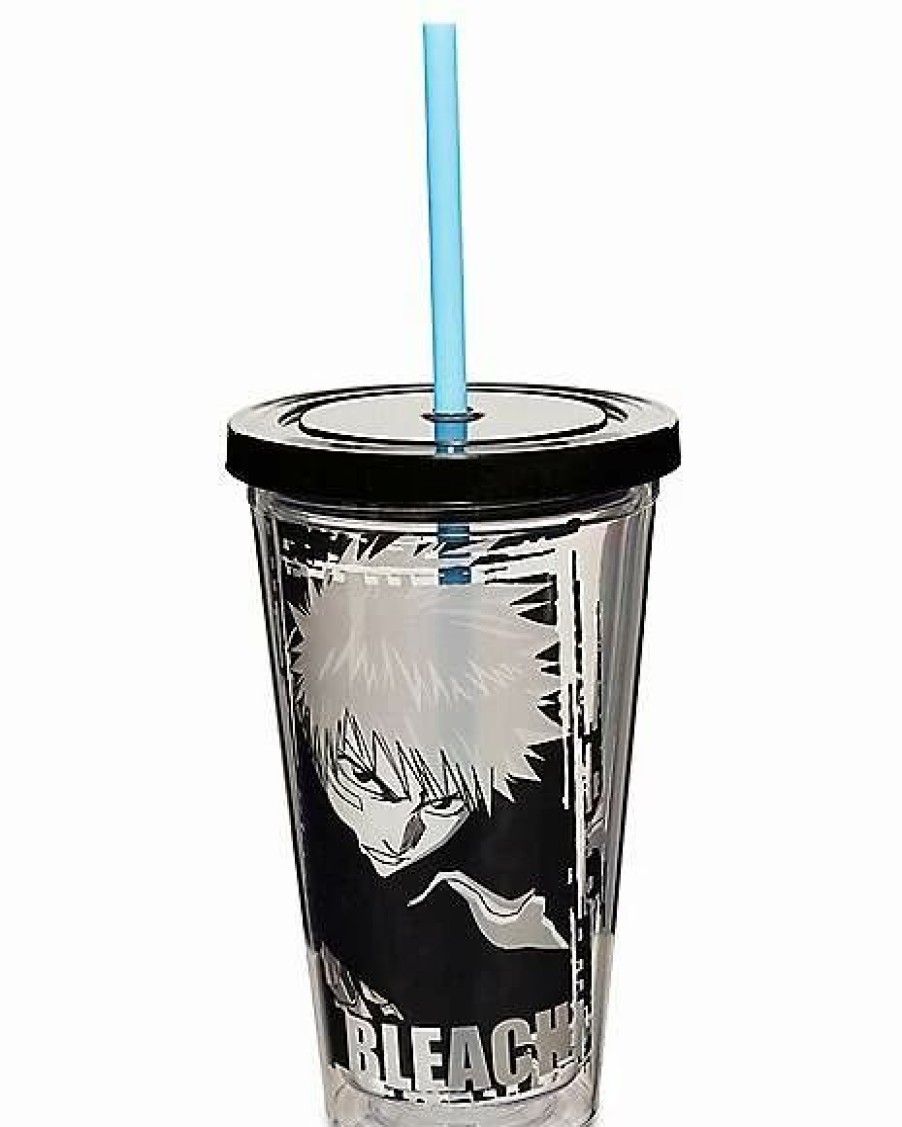 Anime * Wholesale Ichigo Bleach Cup With Straw 18 Oz. Multi-Color