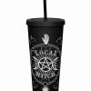 Plastic Drinkware * Outlet Local Witch Cup With Straw 20 Oz.