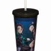 Anime * Best Reviews Of Tanjiro And Nezuko Cup With Straw 20 Oz. Demon Slayer