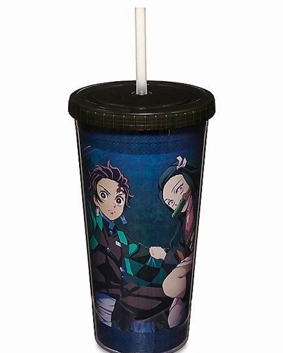 Anime * Best Reviews Of Tanjiro And Nezuko Cup With Straw 20 Oz. Demon Slayer