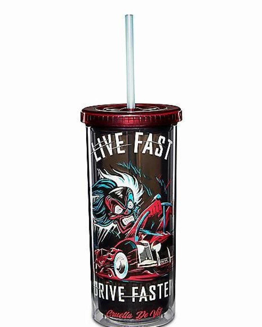 Halloween * Best Reviews Of Cruella Live Fast Cup With Straw 20 Oz Black