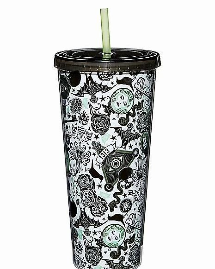 Halloween * Coupon The Haunted Mansion Cup With Straw Disney