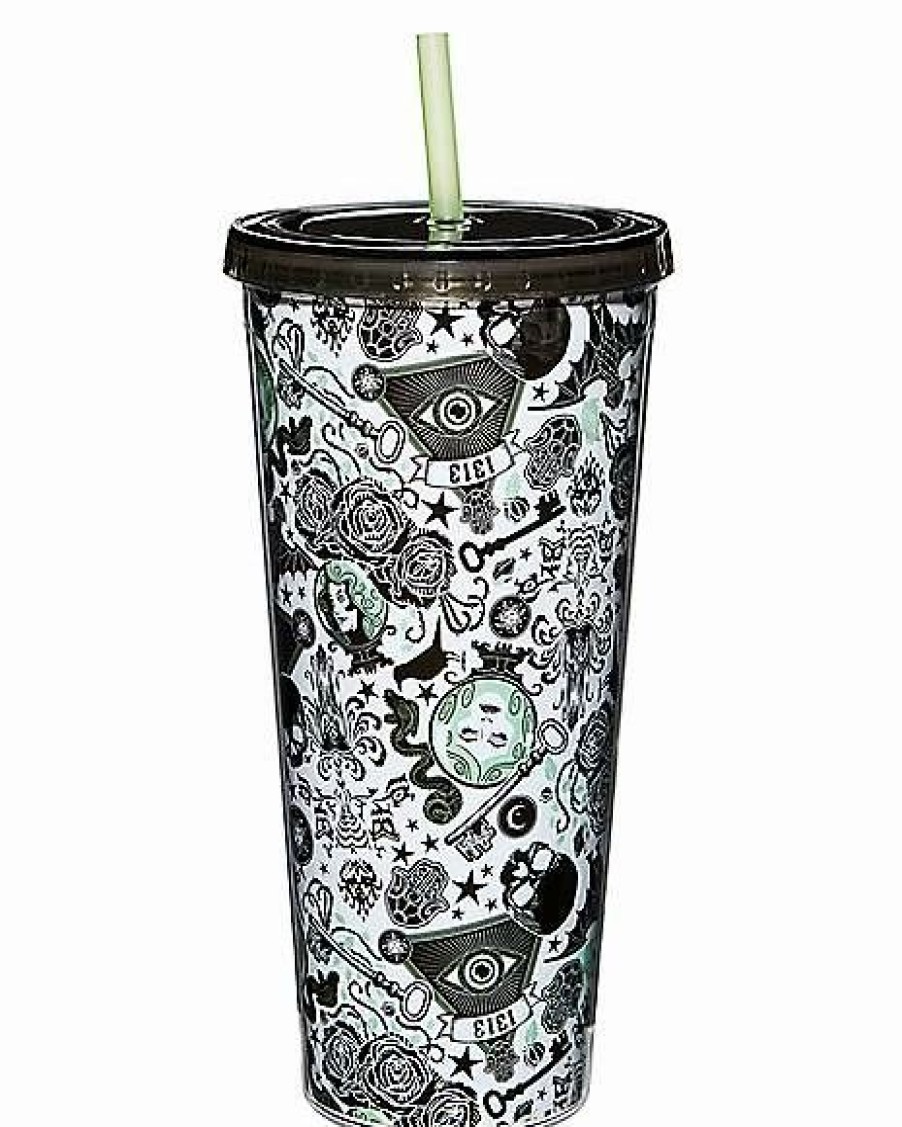 Halloween * Coupon The Haunted Mansion Cup With Straw Disney