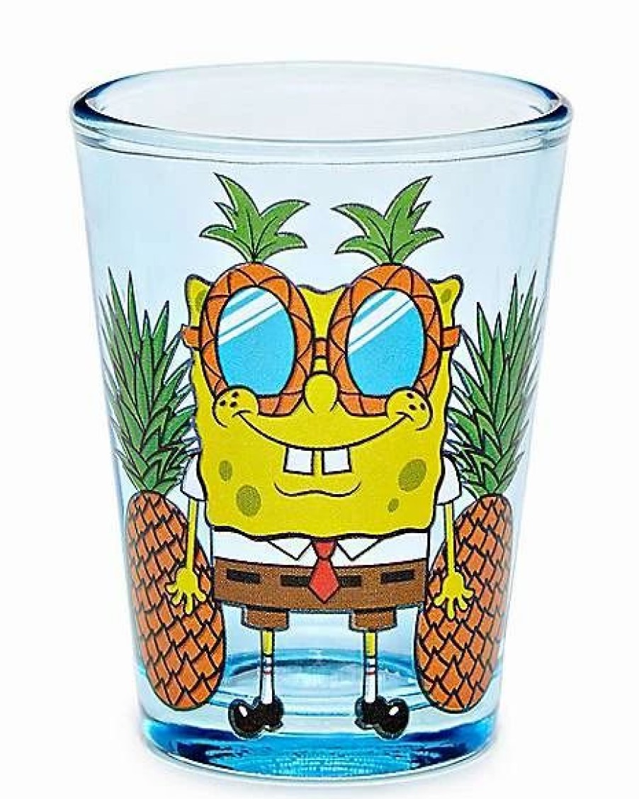 Television * Cheap Pineapple Spongebob Shot Glass 1.5 Oz. Nickelodeon Light Blue