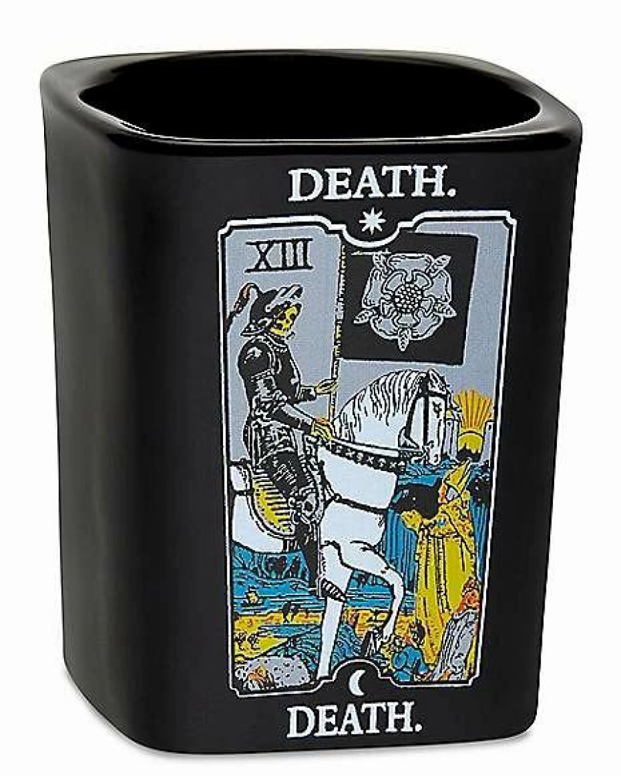 Halloween * Top 10 The Death Tarot Card Shot Glass 2 Oz. Black