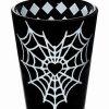 Shooters & Shot Glasses * Brand New Black Spiderweb Heart Shot Glass 2 Oz.