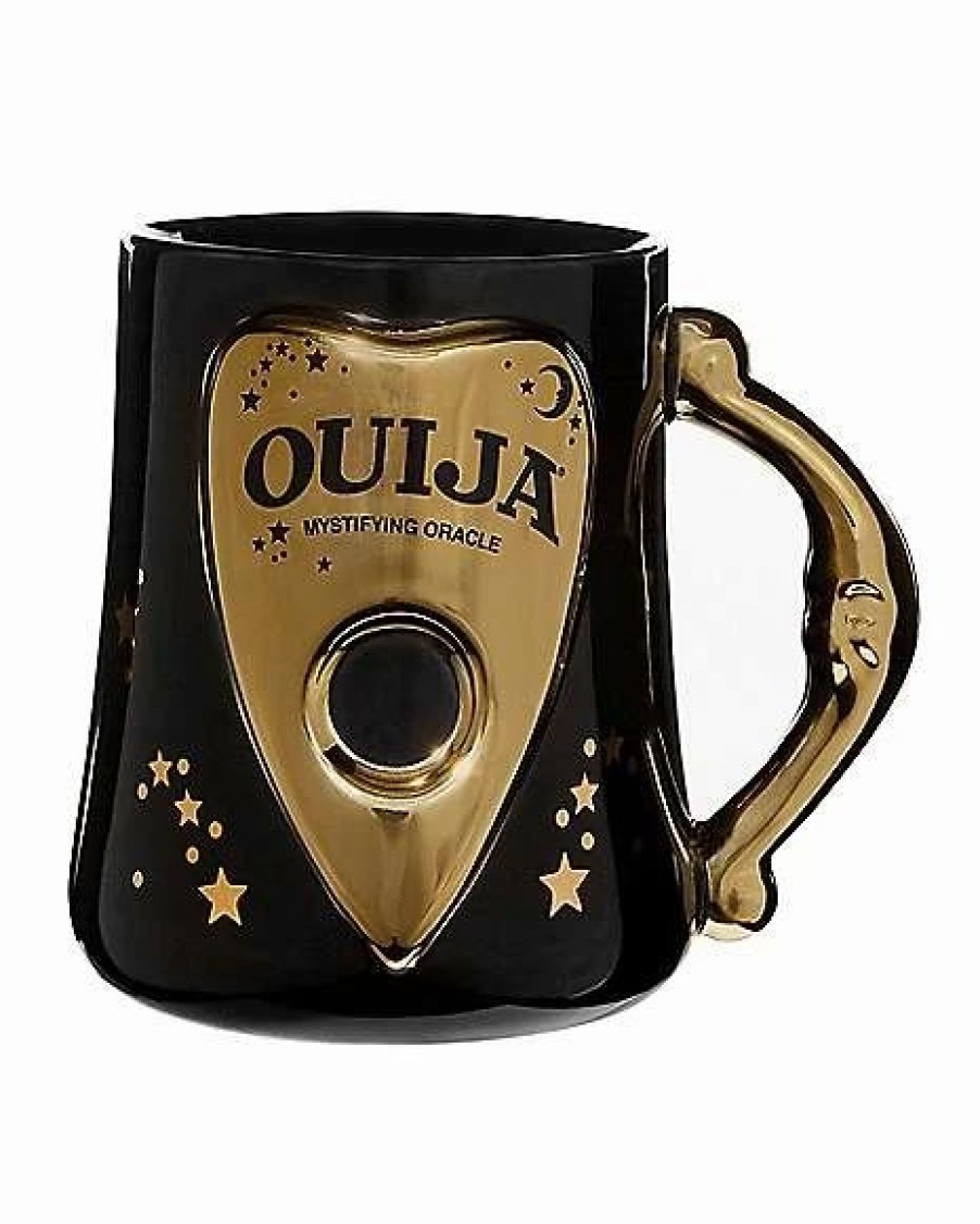 Halloween * Deals Black And Gold Ouija Molded Coffee Mug 23 Oz.