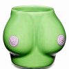 Shooters & Shot Glasses * Best Sale Alien Boobs Molded Shot Glass 2 Oz. Green