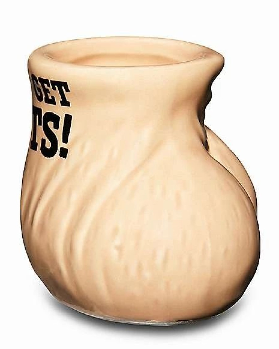 Shooters & Shot Glasses * Cheapest Let'S Get Nuts Shot Glass 2 Oz. Tan