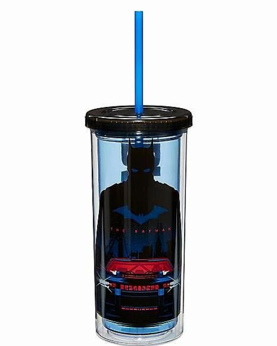 Plastic Drinkware * Best Reviews Of The Batman Cup With Straw 20 Oz. Black And Blue