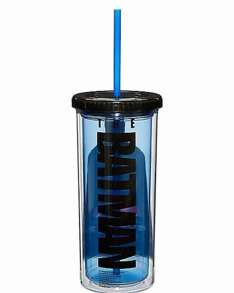 Plastic Drinkware * Best Reviews Of The Batman Cup With Straw 20 Oz. Black And Blue