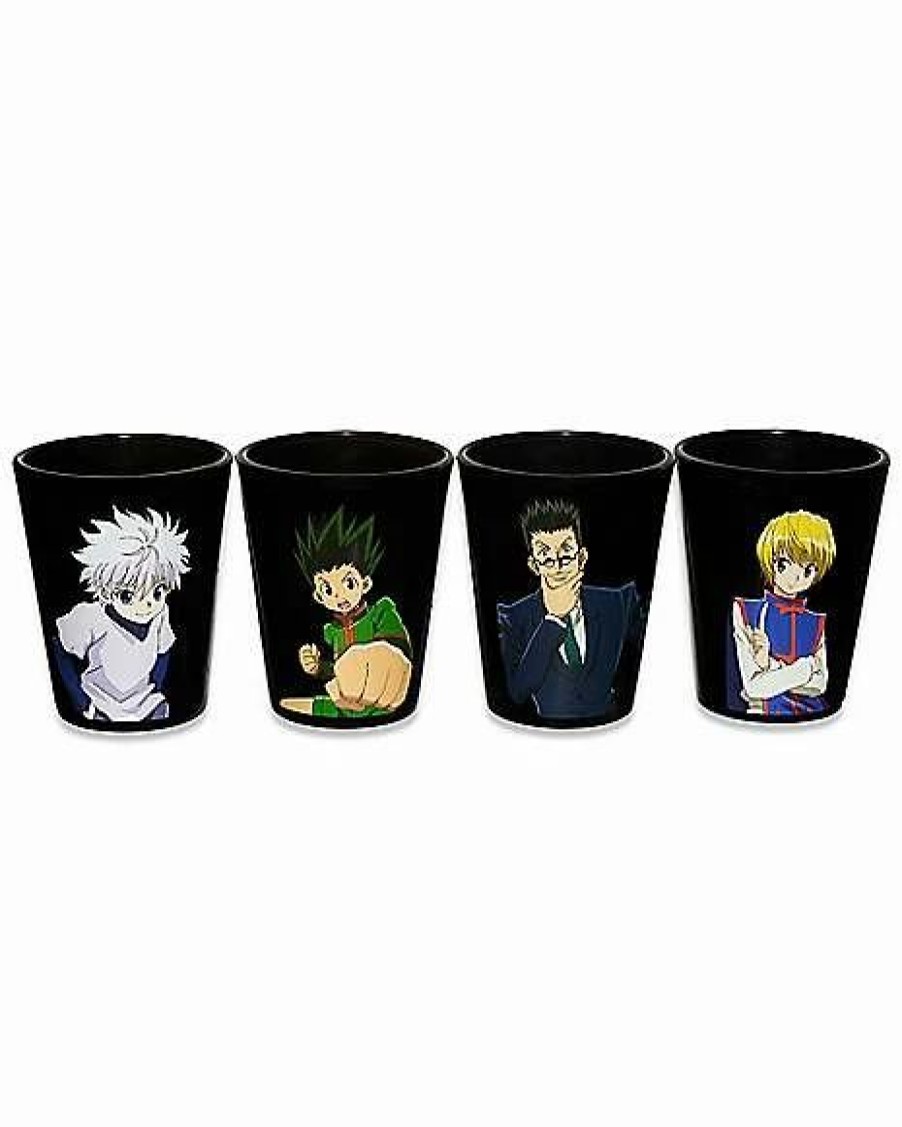 Anime * Best Sale Characters Hunter X Hunter Shot Glasses 4 Pack 2 Oz. Black