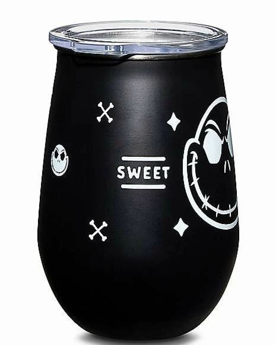 Movies * Deals Jack Skellington Travel Wine Glass 16 Oz. The Nightmare Before Christmas Black