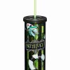 Halloween * Promo Sandworm Beetlejuice Cup With Straw 20 Oz. Black