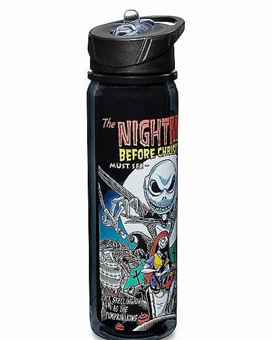 Halloween * Wholesale See To Believe Water Bottle 16 Oz. The Nightmare Before Christmas Black