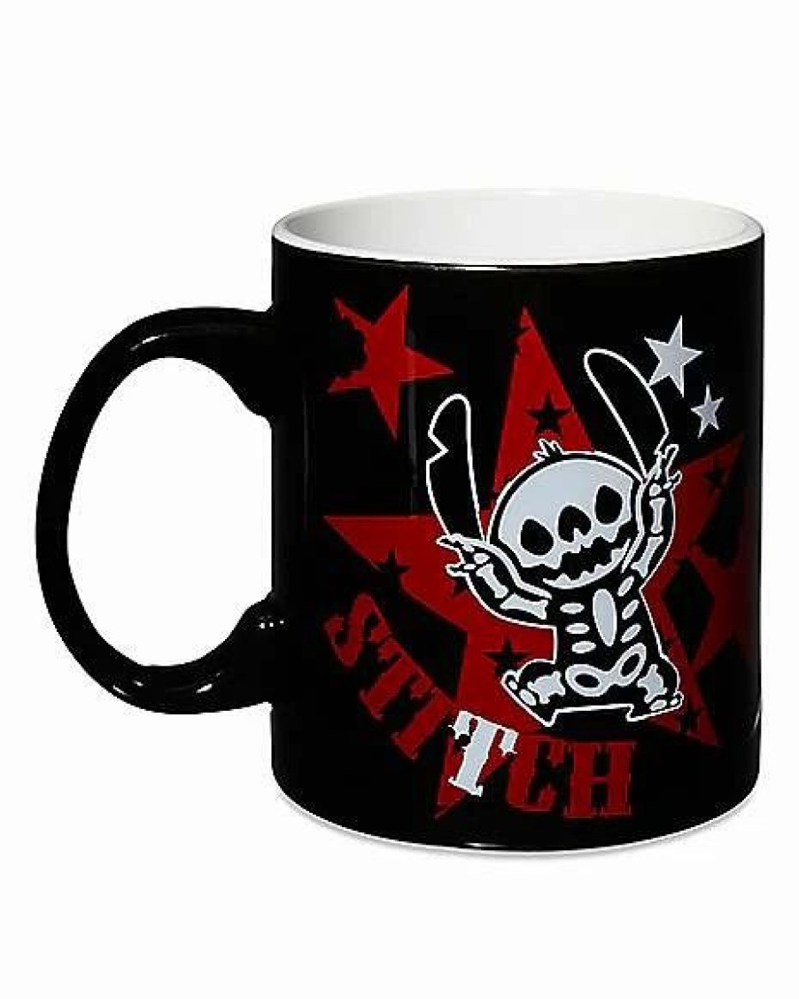 Movies * Best Deal Skeleton Stitch Coffee Mug 20 Oz. Lilo & Stitch Black