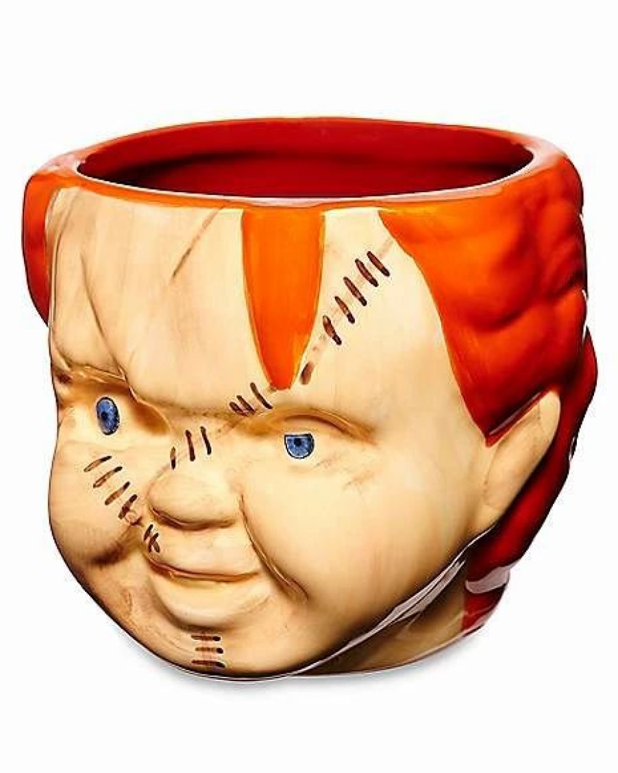 Movies * Cheap Chucky Head Molded Coffee Mug 20 Oz. Multi-Color