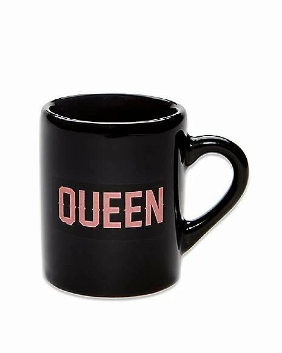 Shooters & Shot Glasses * Cheap Queen Coffee Mug Shot Glass 2 Oz. Black