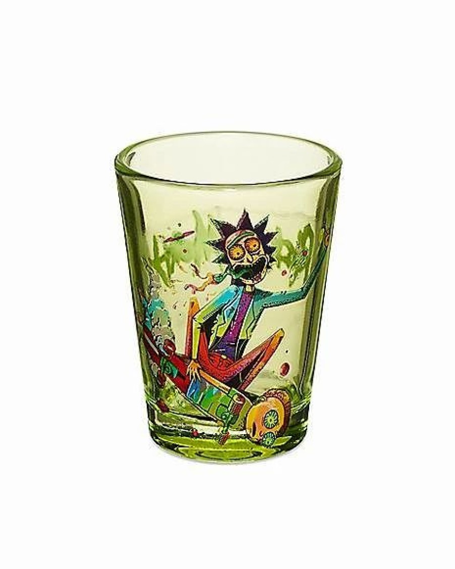 Television * Outlet Skateboard Rick And Morty Shot Glass 1.5 Oz. Green