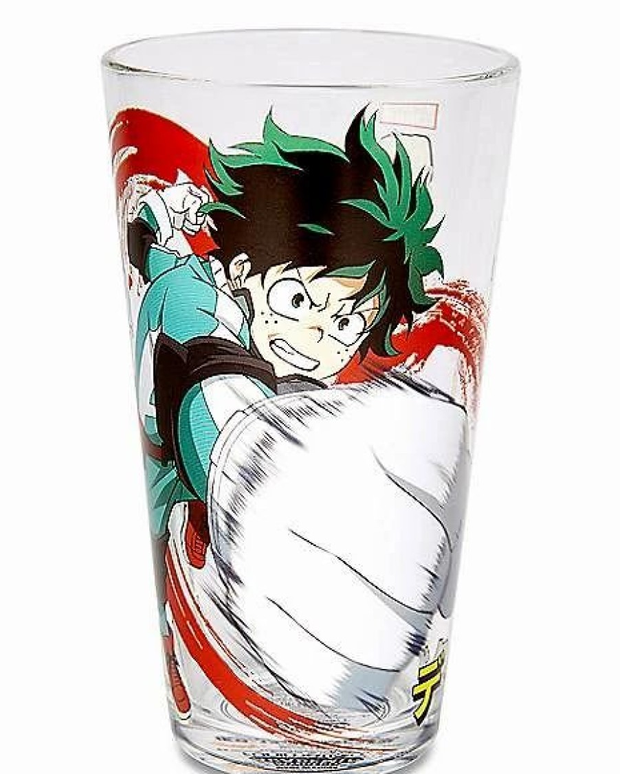 Anime * Buy Deku My Hero Academia Pint Glass 16 Oz. Clear