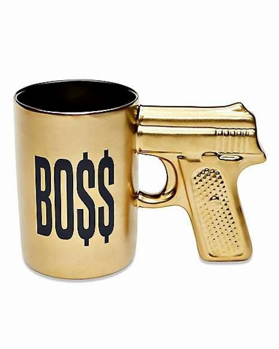 Coffee Mugs * Best Deal Tone Gun Boss Coffee Mug 18 Oz. Gold