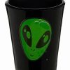 Shooters & Shot Glasses * Deals Alien Face Shot Glass 2 Oz. Black