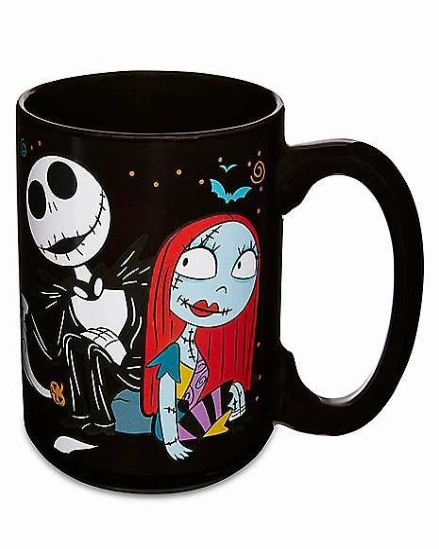 Movies * Wholesale Jack And Sally Color Changing Coffee Mug 20 Oz. The Nightmare Before Christmas Black