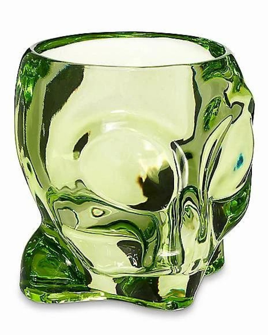 Shooters & Shot Glasses * Hot Sale Molded Alien Face Shot Glass 2 Oz. Green