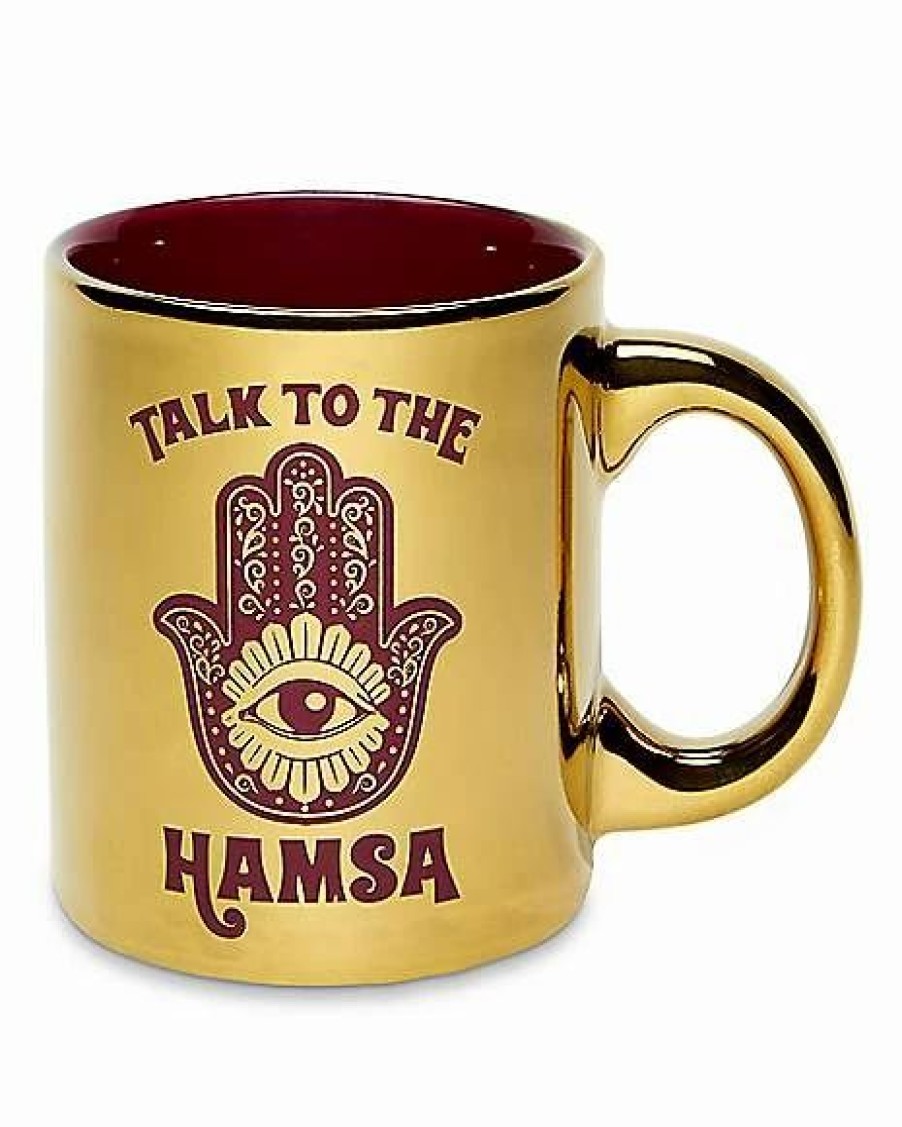 Coffee Mugs * Best Pirce Talk To The Hamsa Coffee Mug 20 Oz. Gold