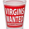 Shooters & Shot Glasses * Brand New Virgins Wanted Shot Glass 2 Oz. Multi-Color