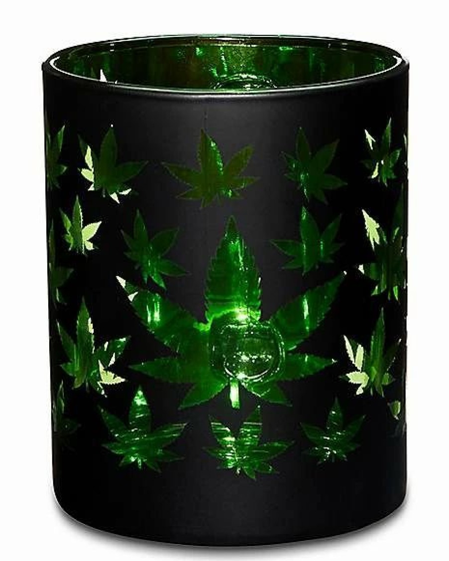 Coffee Mugs * Promo Frosted Weed Leaves Coffee Mug 16 Oz. Black