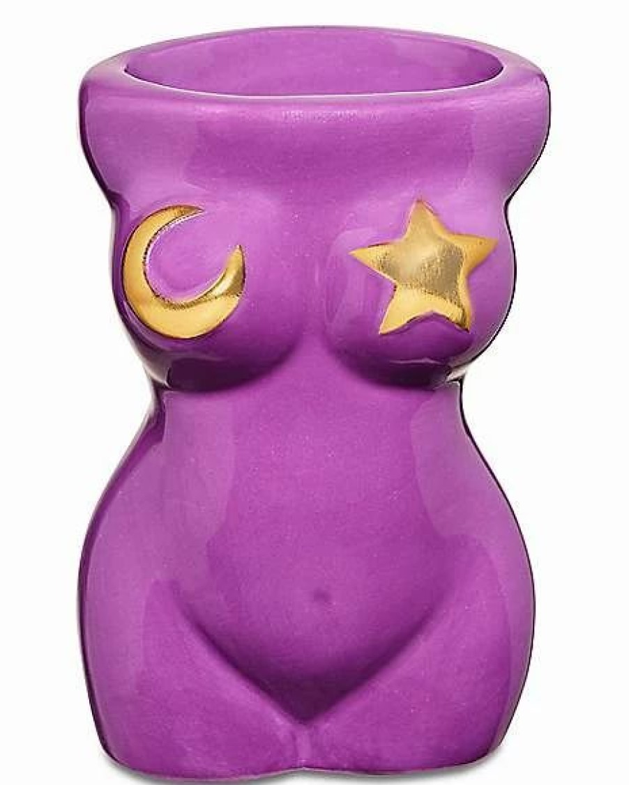 Christmas * Top 10 Moon Star Goddess Molded Shot Glass 3 Oz. Purple