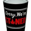 Shooters & Shot Glasses * Brand New Sorry We'Re Stoned Shot Glass 2 Oz. Multi-Color