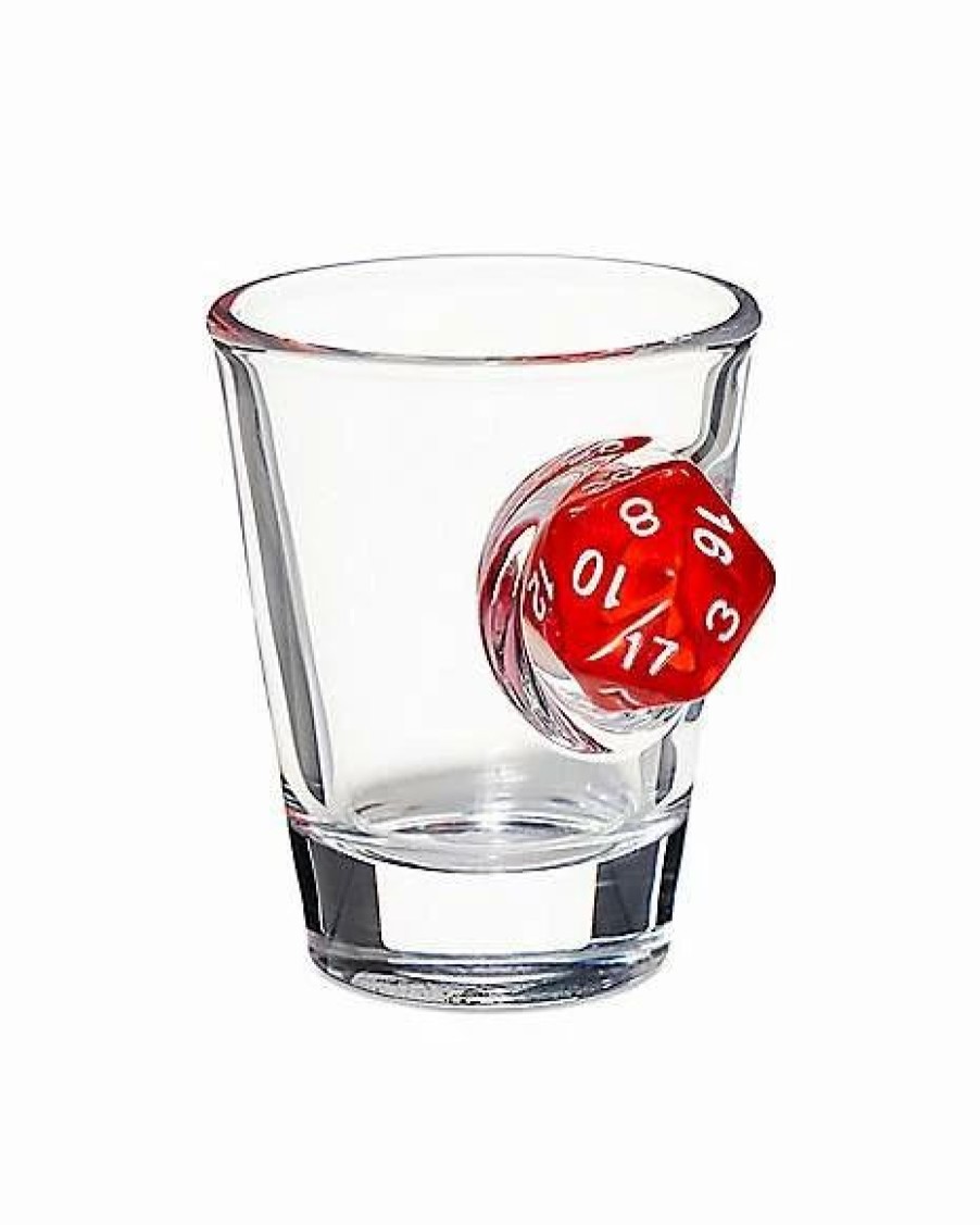 Shooters & Shot Glasses * Best Pirce Red Dice Shot Glass 2 Oz. Clear