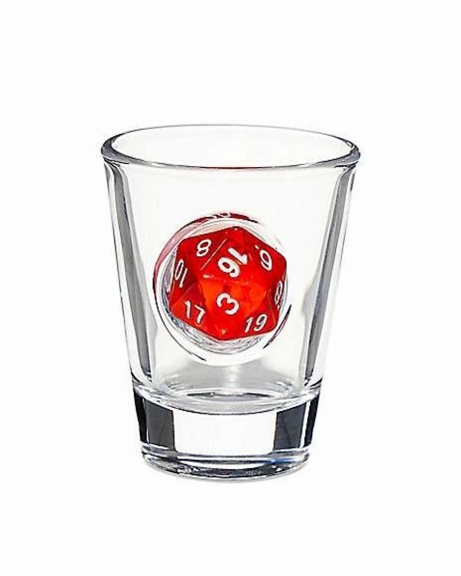 Shooters & Shot Glasses * Best Pirce Red Dice Shot Glass 2 Oz. Clear