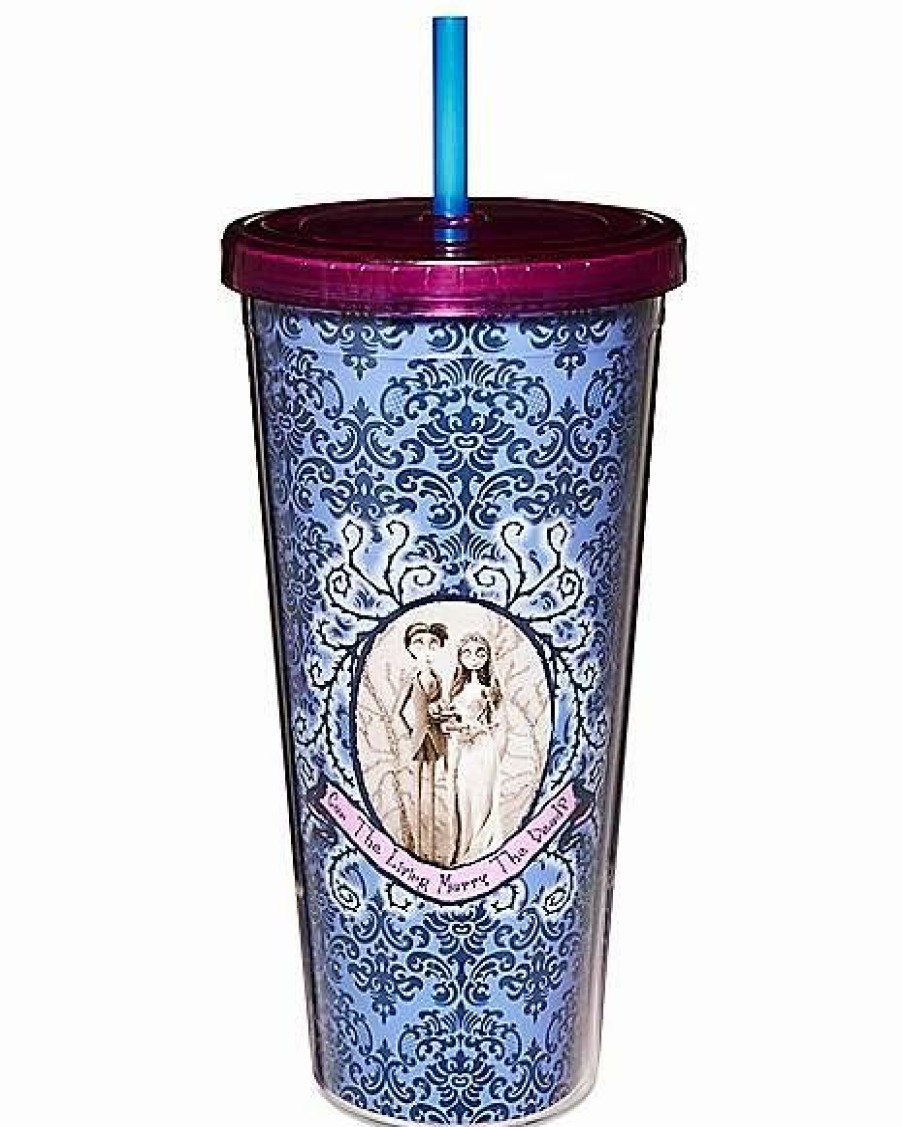 Plastic Drinkware * Hot Sale Corpse Bride Cup With Straw 20 Oz.