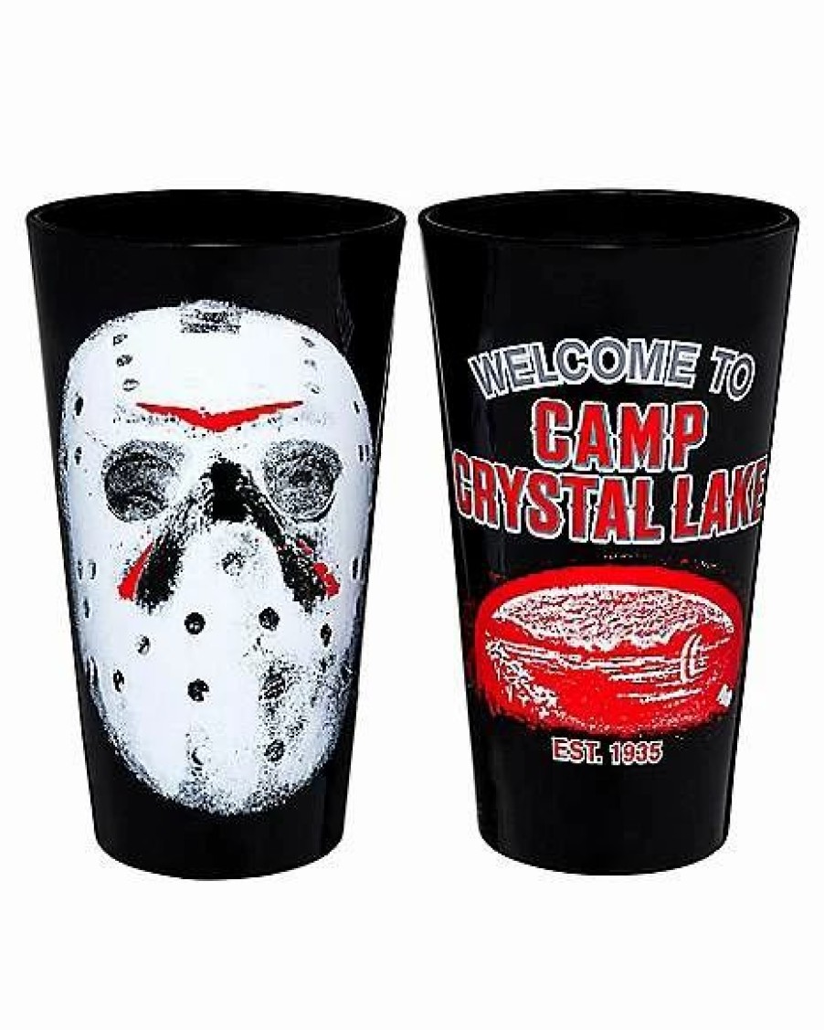 Halloween * Wholesale Jason Voorhees Pint Glasses 2 Pack Friday The 13Th