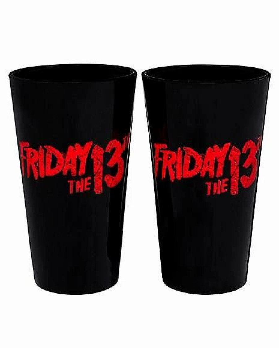 Halloween * Wholesale Jason Voorhees Pint Glasses 2 Pack Friday The 13Th