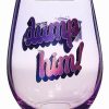 Television * Hot Sale Dump Him Bratz Stemless Glass 22 Oz. Purple