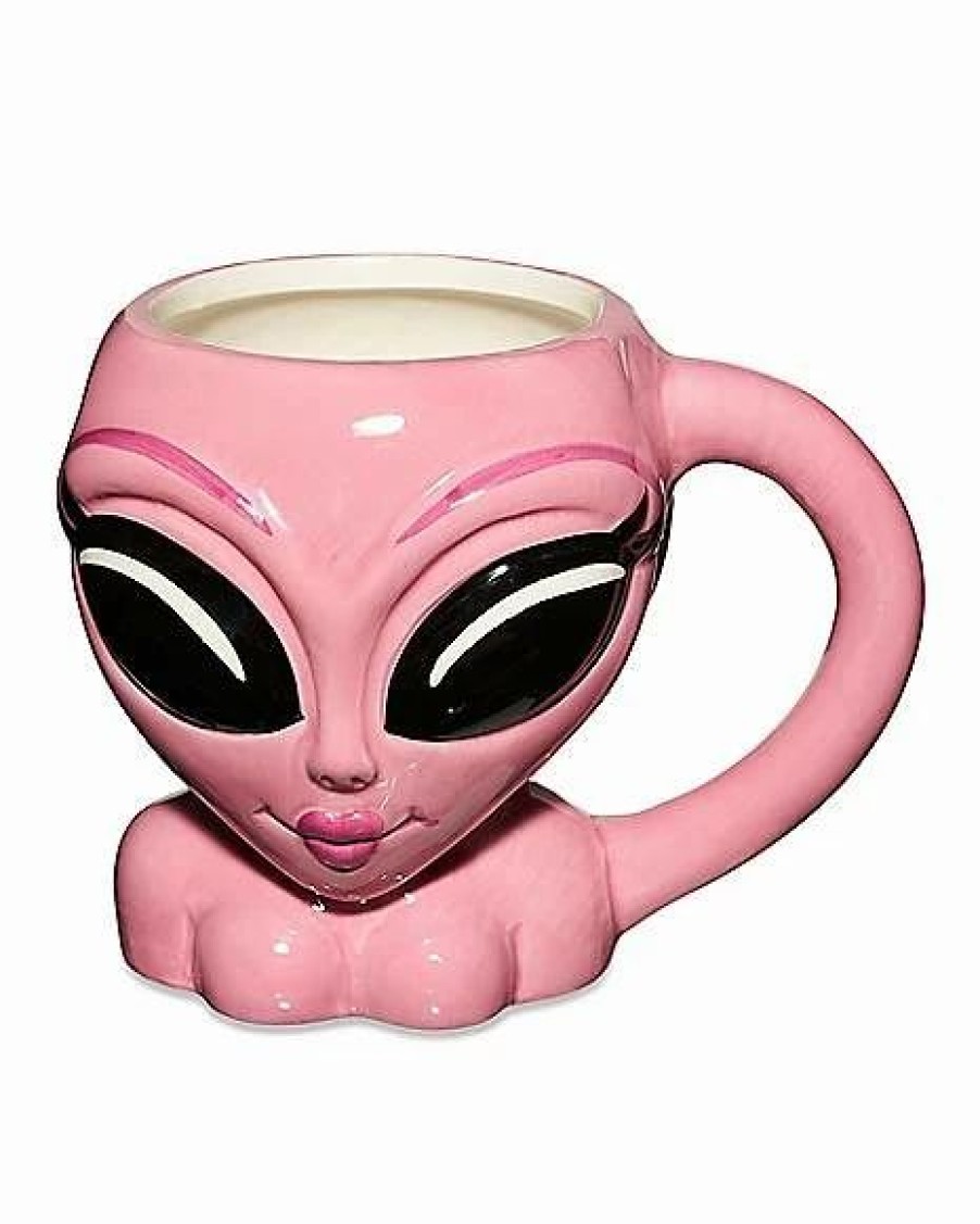 Coffee Mugs * Cheapest Female Alien Molded Coffee Mug 16 Oz. Pink