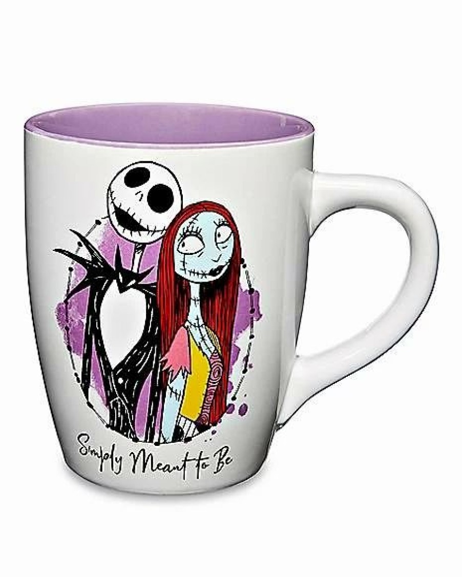 Halloween * Promo Simply Meant To Be Coffee Mug 25 Oz. The Nightmare Before Christmas White